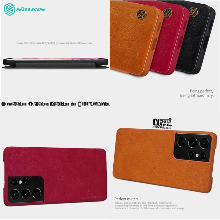 BAO DA SAMSUNG GALAXY S21 ULTRA 5G NILLKIN QIN CHÍNH HÃNG