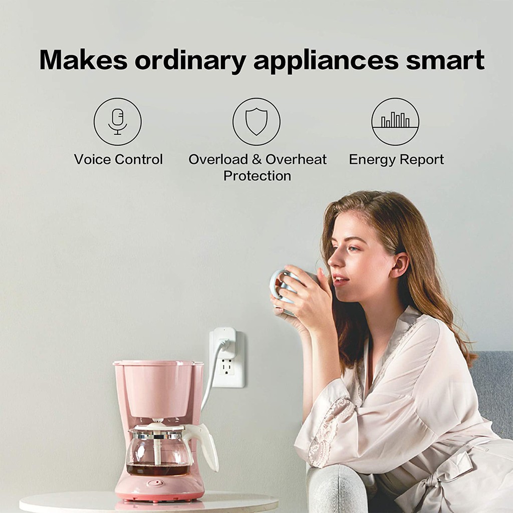 Ổ cắm điện thông minh tiêu chuẩn Mỹ Aqara Smart Plug (US) ZNCZ12LM - Hàng Chính Hãng BH 12 Tháng