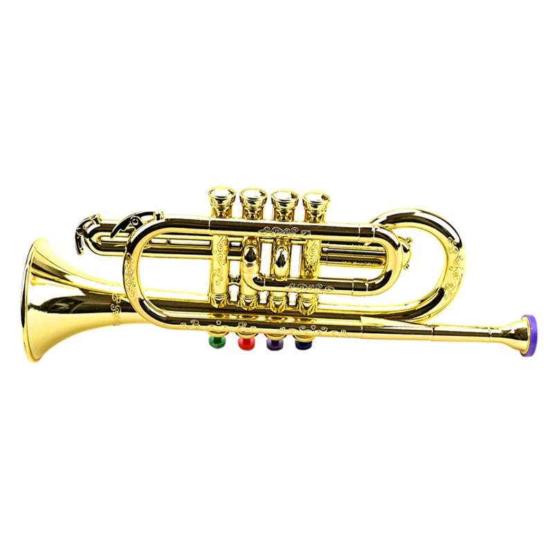 Kèn Trumpet Đồ Chơi Bằng ABS Phủ Vàng Cho Bé Mẫu Giáo