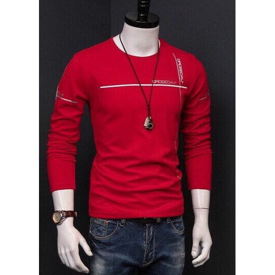 Áo thun nam tay dài phối sọc siêu đẹp cực kỳ nam tính mẫu bán chạy AHQ086 | BigBuy360 - bigbuy360.vn