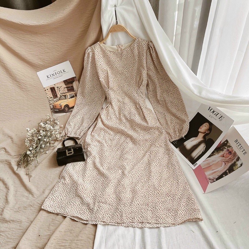 Đầm váy hoa nữ dễ thương vintage [ảnh thật sẵn]