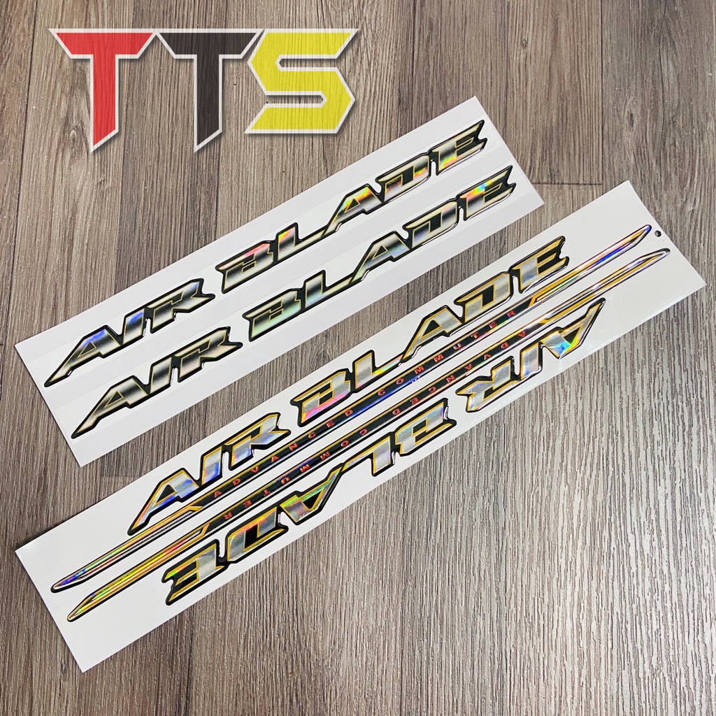 Bộ tem Air Blade chữ nổi dán trang trí dàn áo xe các đời 2007, 2008, 2009, 2010 ( Hàng linh kiện )
