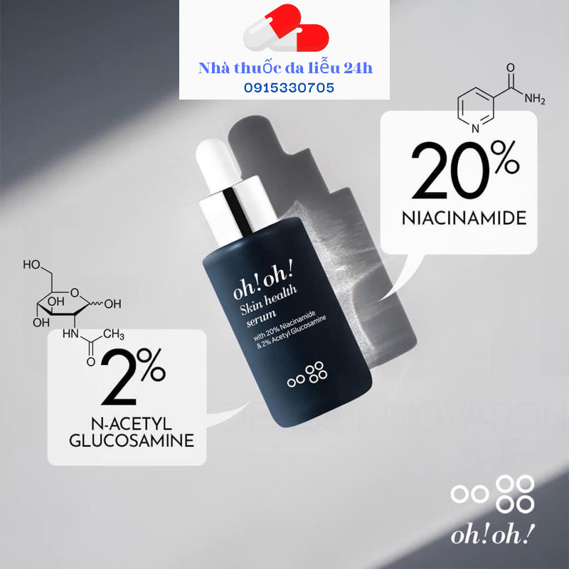 Serum niacinamide 20% oh oh dưỡng trắng da mờ thâm