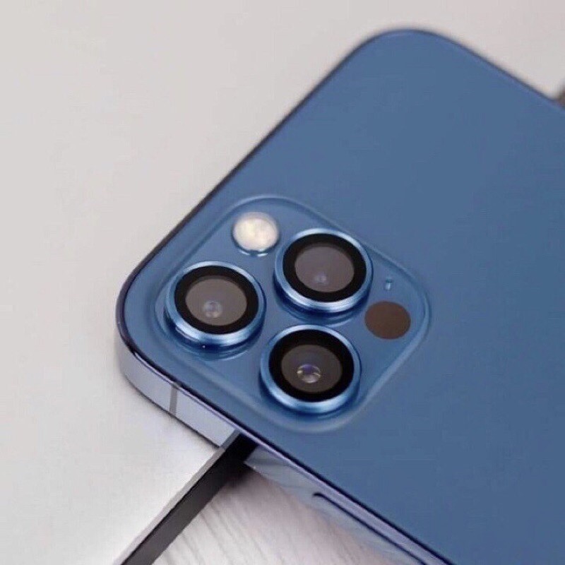 Viền Mắt Nhôm Kính Cường Lực Bảo Vệ Camera Cho iPhone 11/11Pro/11ProMax/12/12Mini/12Pro/12ProMax/13/13Pro/13ProMax