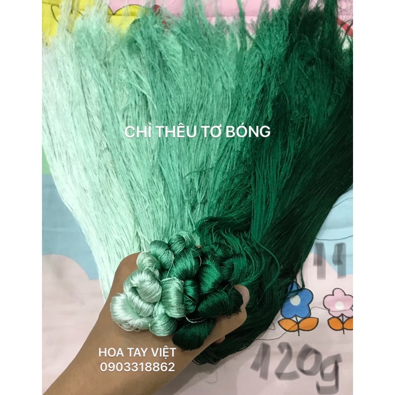 Set chỉ thêu tơ bóng làng nghề số 11 ( 140gam)