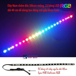 Dây LED Mod Đồng Bộ Với HUB Coolmoon 40cm (Nam Châm)