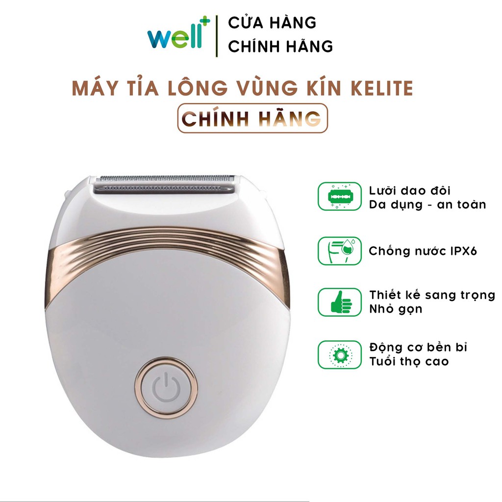 Máy Cạo Lông Đa Năng Kelite Thiết Kế 2 Lưỡi Dao Cao Cấp Tỉa Lông Vùng Kín, Lông Tay, Lông Nách, Lông Chân An Toàn