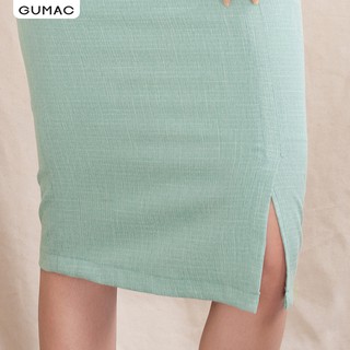 Đầm cổ V xẻ tà DA10112 GUMAC