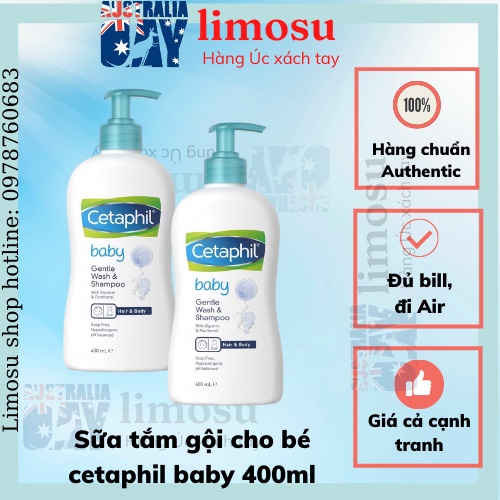 Sữa tắm gội cho bé cetaphil baby 400ml