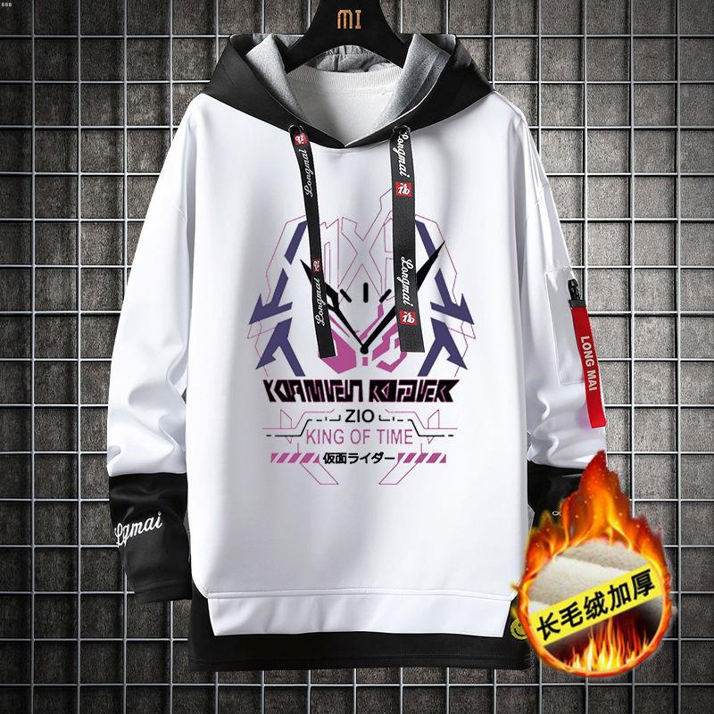 Áo Hoodie Phối Dây Ruy Băng Họa Tiết Anime Kamen Rider Cá Tính Cho Nam Và Nữ