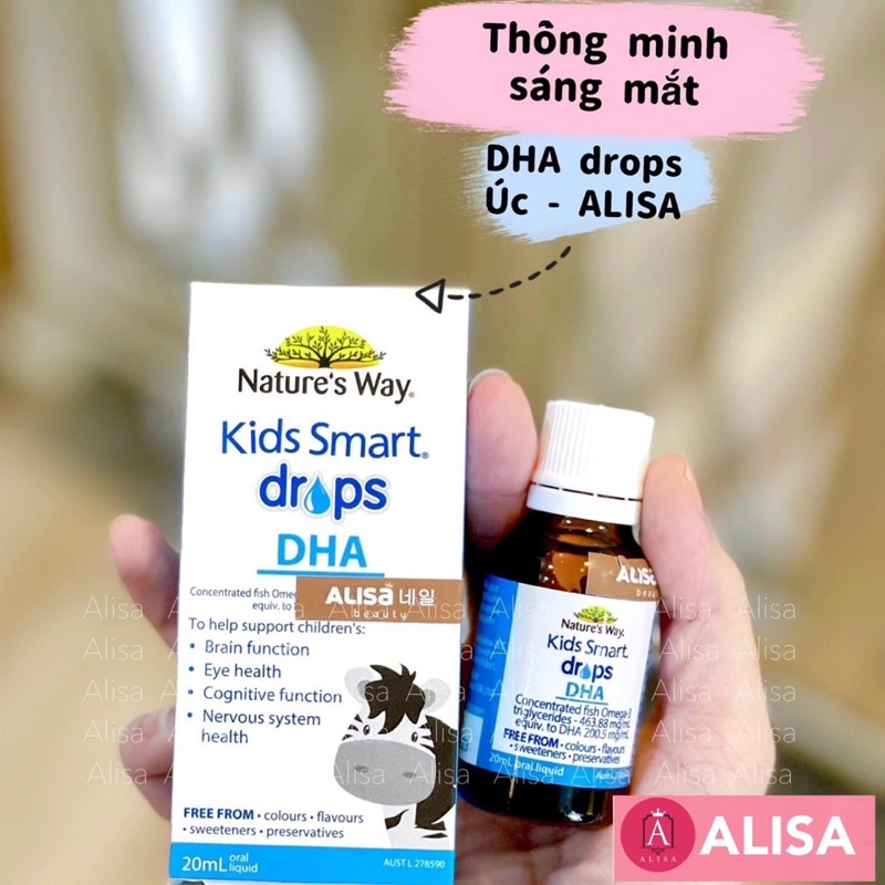 Nature’s Way Kids Smart Drops DHA - Tăng Cường Phát Triển Não Bộ ( Chai 20ml ) - ALISA