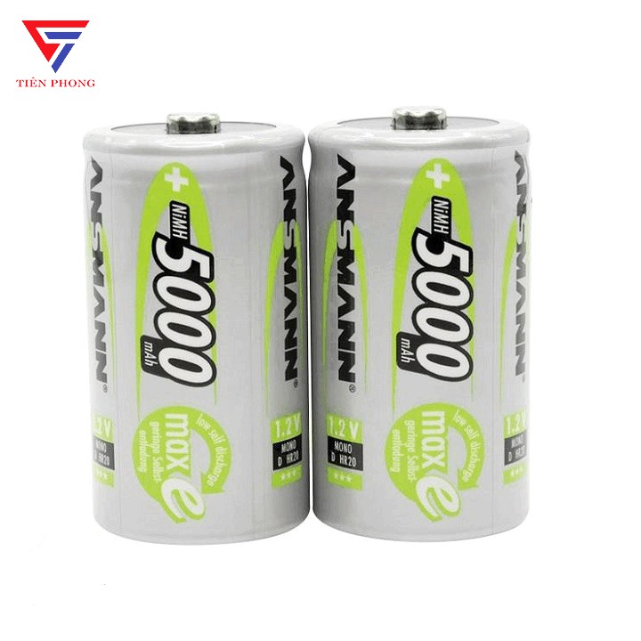 [VỈ 2 VIÊN] Pin sạc Đại D 5000mAh Ansmann chính hãng