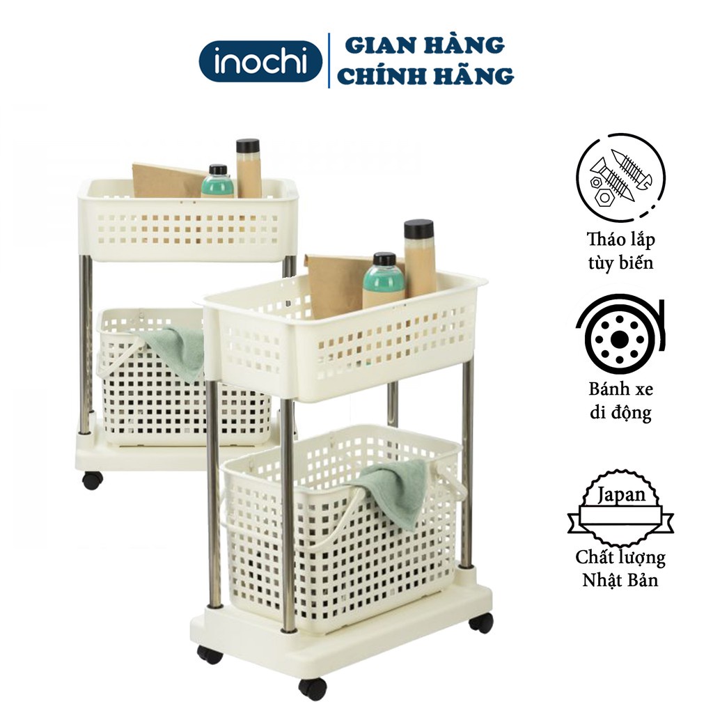 Kệ giặt di động 2 tầng Inochi kèm giỏ đựng đồ