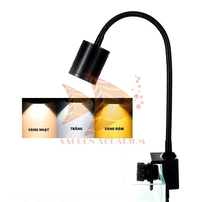 Đèn rọi hồ cá 5w 3 chế độ màu - đèn biotop - phụ kiện thủy sinh
