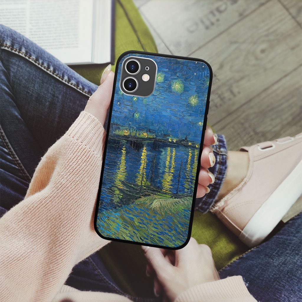 Ốp Lưng Van gogh starry night  Mr.Simple Shop cho Iphone 5 6 7 8 Plus 11 12 Pro Max X Xr PAP20211425