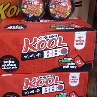 Thùng 12 Hộp Mì Trộn Cung Đình Kool BBQ 105g