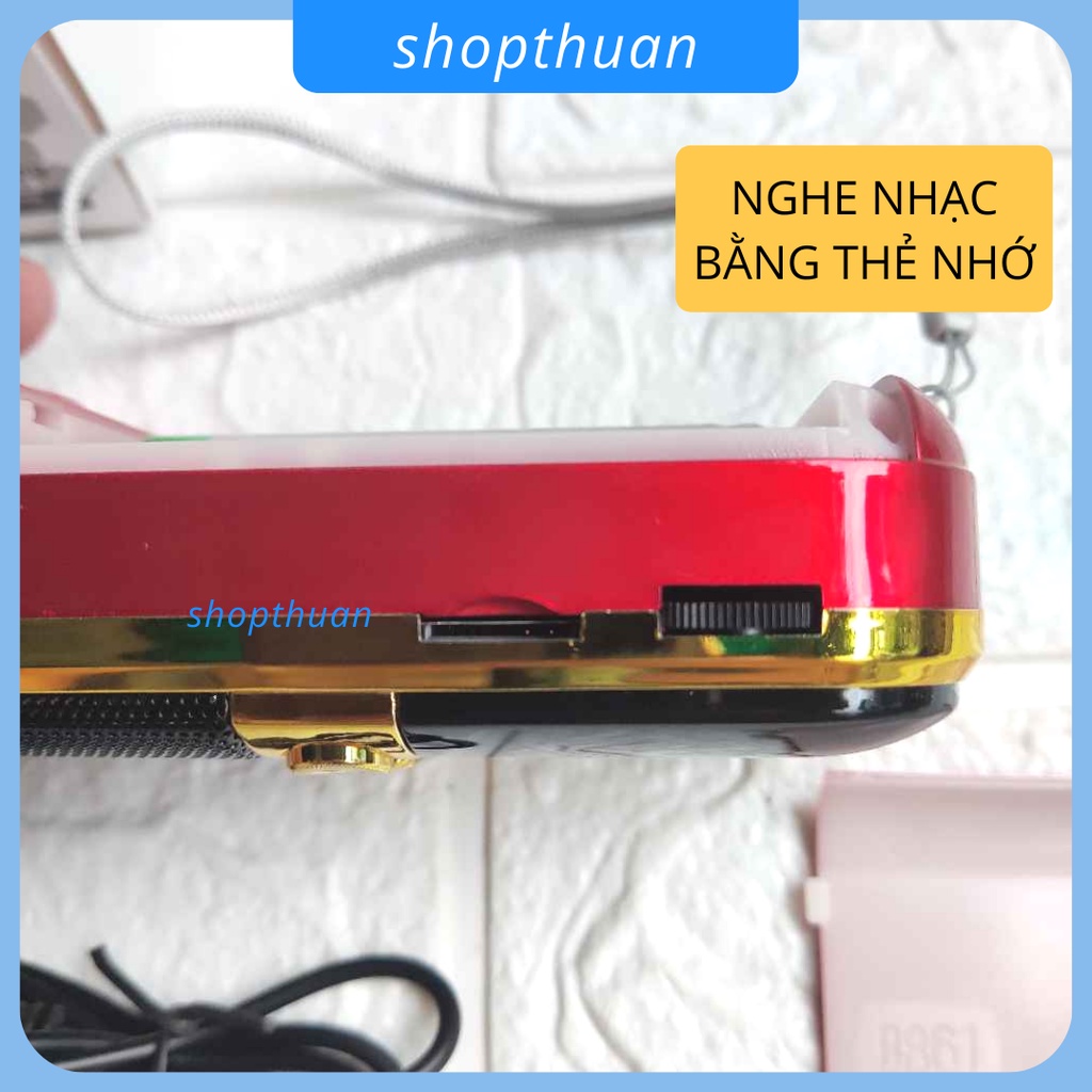 Loa Craven CR-861 2 pin sạc có đèn pin, nghe thẻ nhớ, USB 2.0, FM Radio