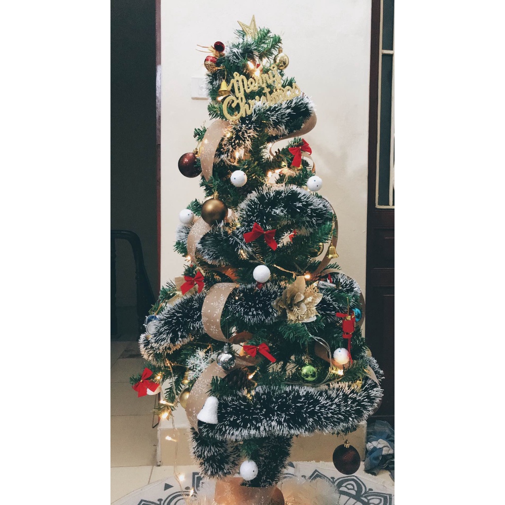 COMBO 3 Dây thông chồn dài 200cm trang trí giáng sinh, trang trí cây thông mùa lễ hội noel