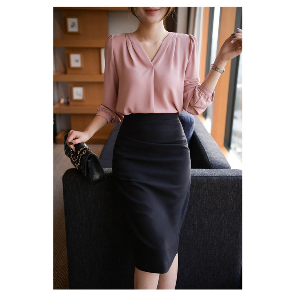 Chân váy bút chì, chân váy nữ công sở xẻ sau vải thun co giãn thoáng mát | BigBuy360 - bigbuy360.vn