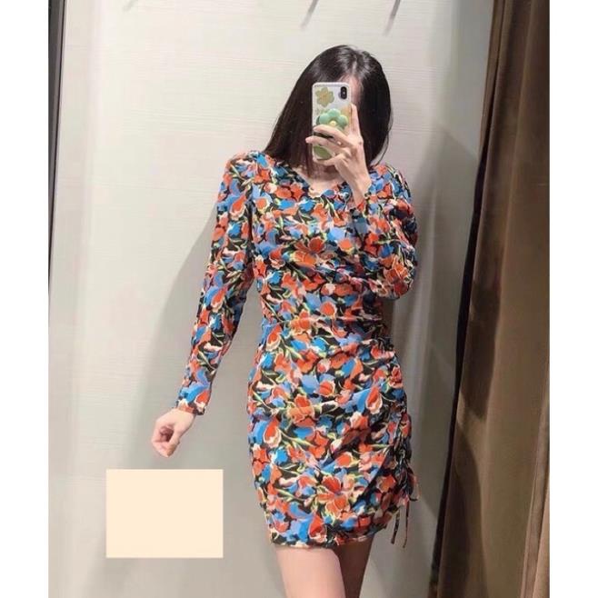 đầm Zara hoa tay dài dáng ôm cực xinh Hot