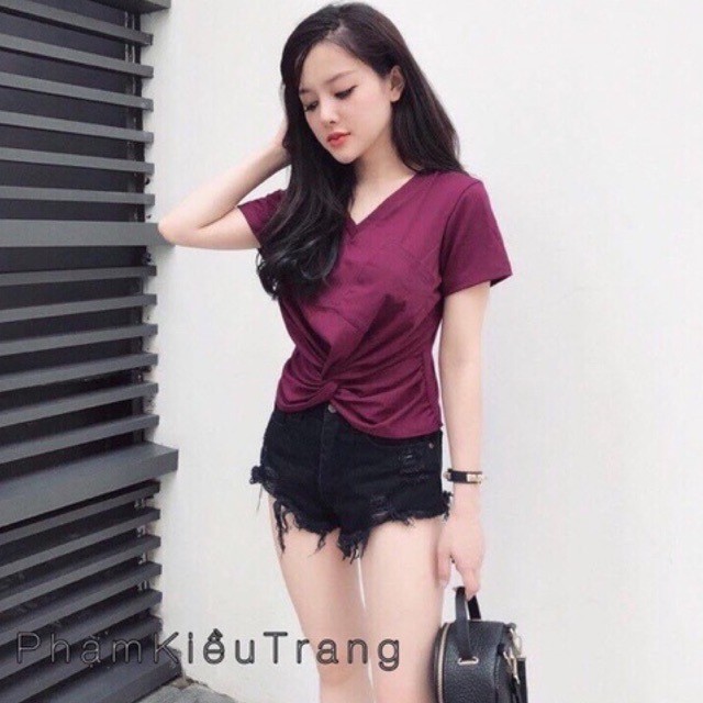 Áo Kiểu Xoắn Eo Thon Thả (ẢNH THẬT Ở CUỐI)