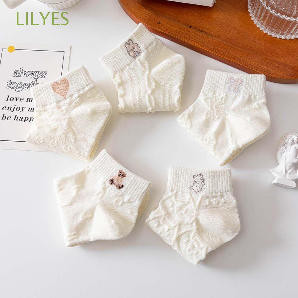 Vớ Cotton Cổ Thấp In Họa Tiết Mèo/ Thỏ Dễ Thương Vui Nhộn Thời Trang Cho Nữ