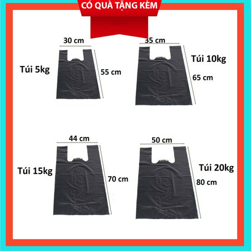 1KG TÚI BÓNG ĐEN ĐỰNG RÁC ĐỰNG HÀNG HAI QUAI ĐỦ KÍCH CỠ HÀNG DAI DẦY