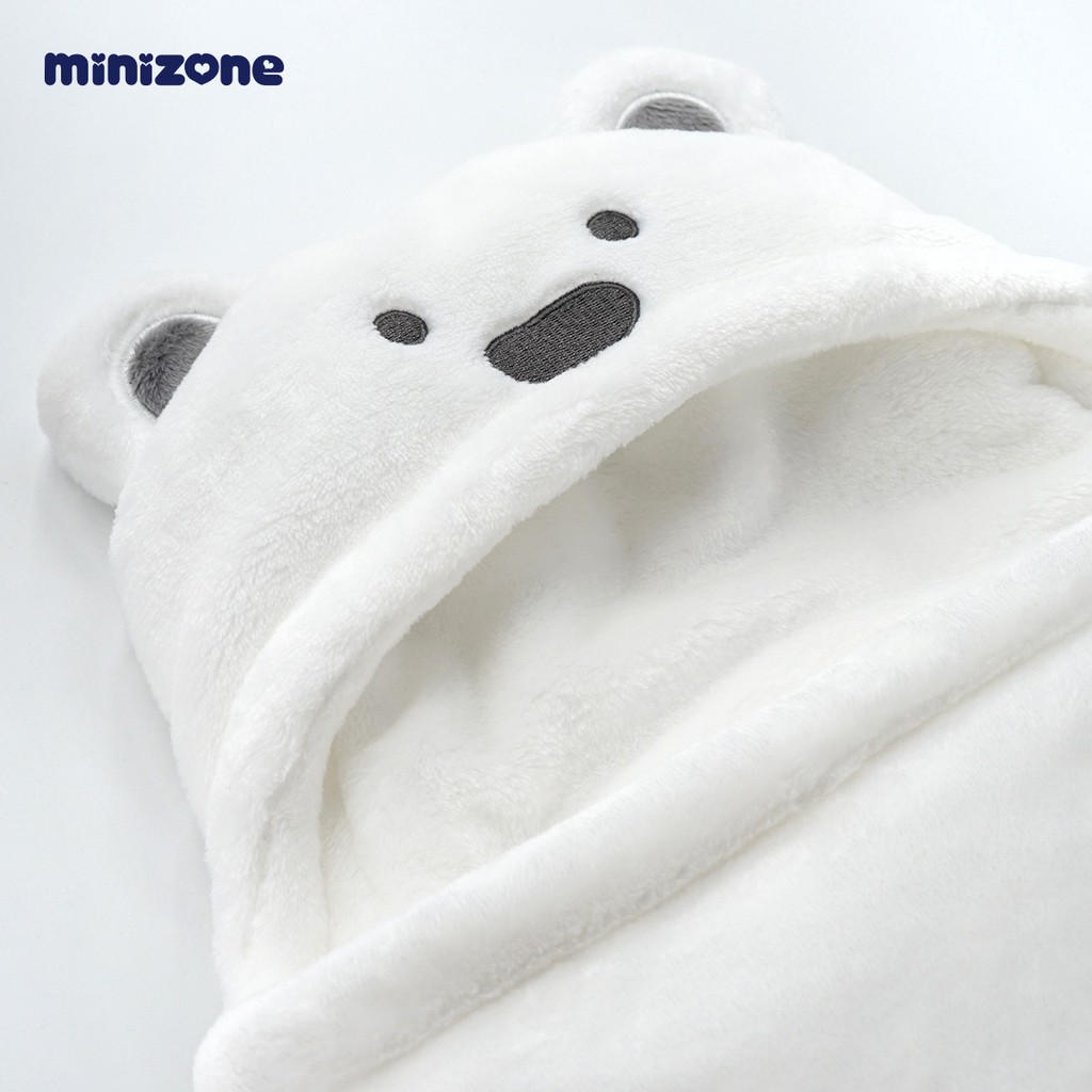 Chăn Ủ Gấu Cho Bé Sơ Sinh Có Mũ Minizone U09