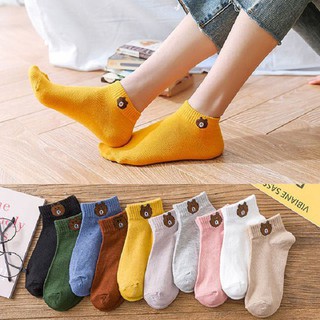 Tất Gấu Nữ Cổ Ngắn Vintage Hàn Quốc Random 1 đôi bất kỳ