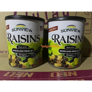 Hộp nho khô hỗn hợp Sunview Raisin 425gr