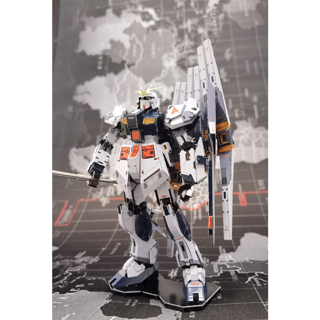 Mô Hình Lắp Ghép 3d kim loại gundam RX-93 bản màu