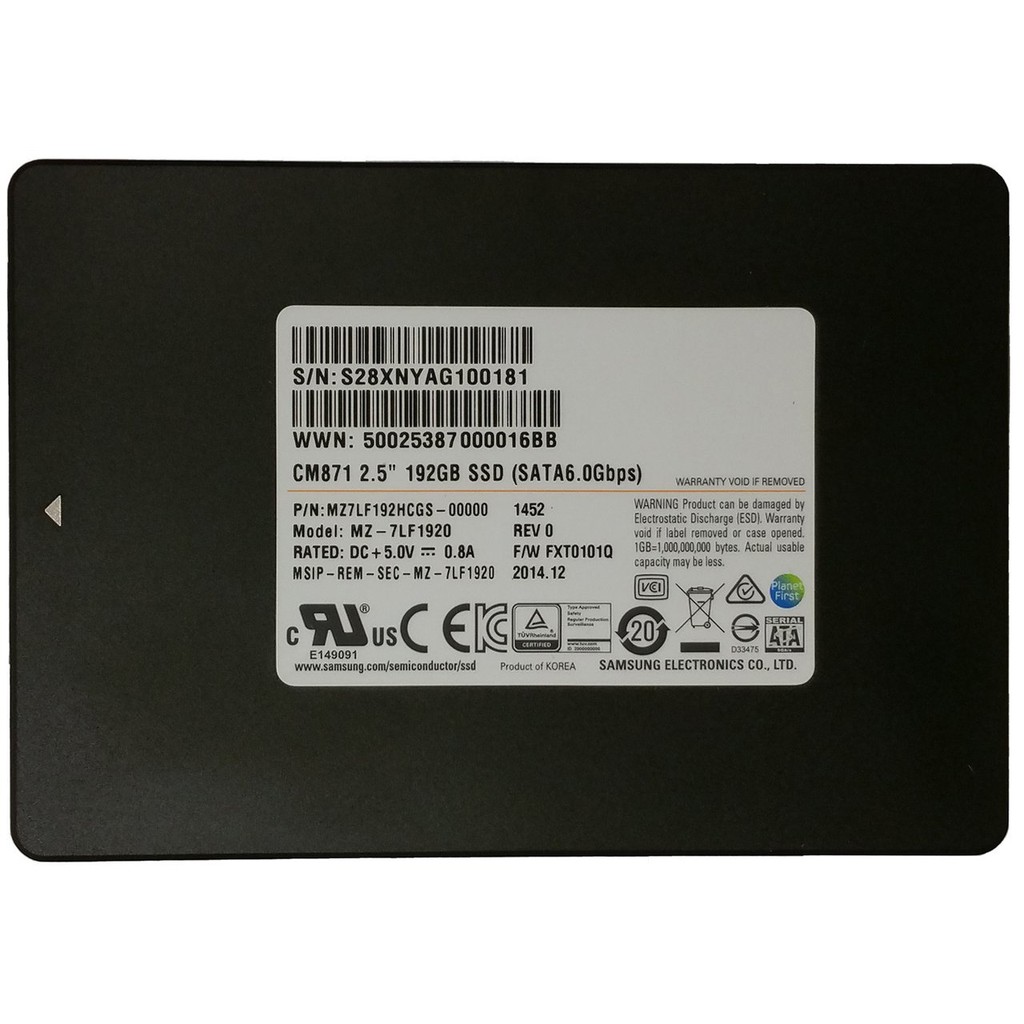 Ổ cứng SSD 2.5 inch SATA Samsung CM871 192GB-bảo hành 3 năm