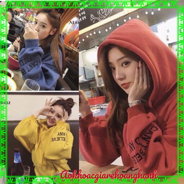 Áo khoác nỉ chui hoddie nam nữ Believe