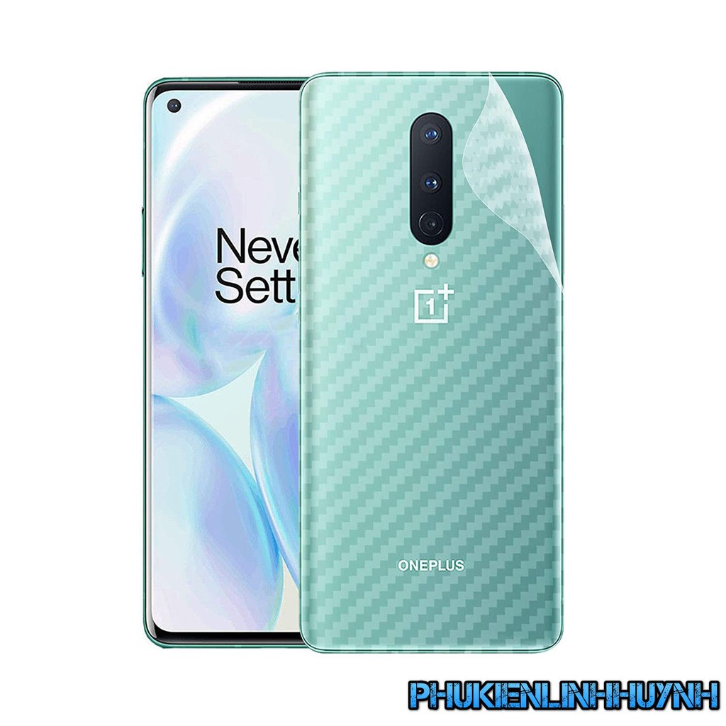 OnePlus 8_Dán Film Carbon mặt lưng chống trầy, không bám vân tay