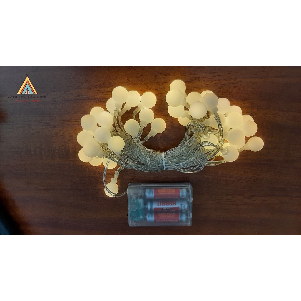 Dây led bi tròn trang trí lều trại dài 6m x 40 bóng