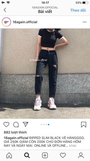 ⚡️Baggy Jeans Đen Rách