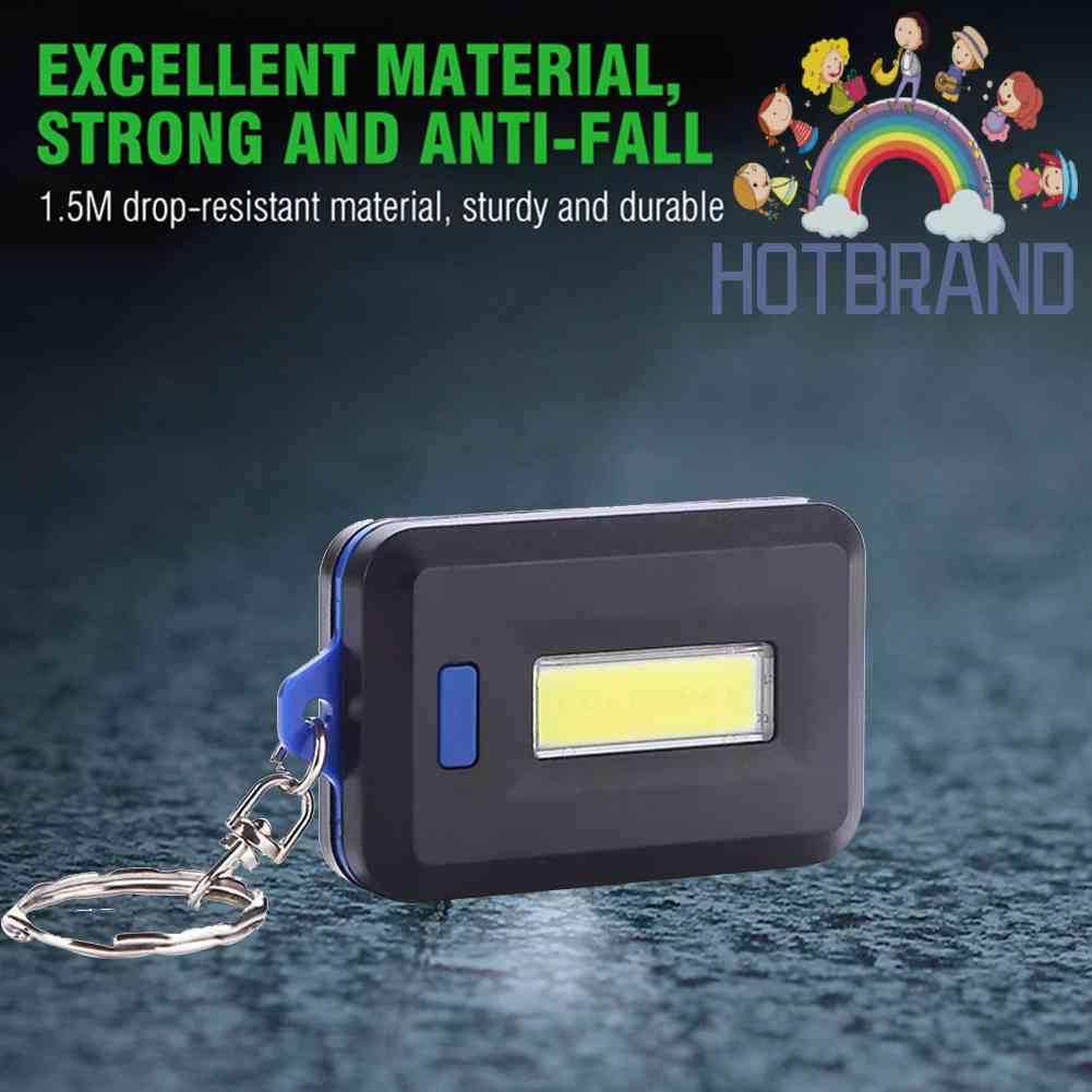 Đèn Pin LED COB Mini Có Móc Khóa Thiết Kế Nhỏ Gọn Tiện Dụng