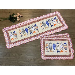 Set 3 Thảm cotton xinh thích hợp trải sàn, trải ghế oto, trải sofa
