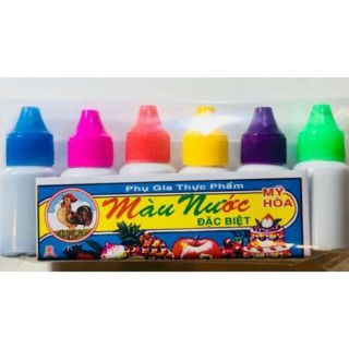Set 5 màu thực phẩm 10ml - Nguyên liệu slime