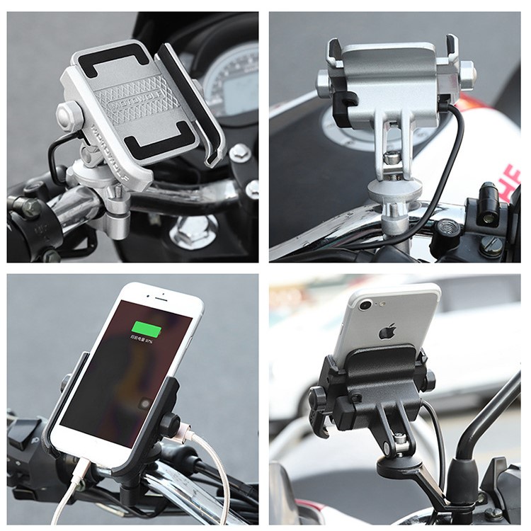 Gía đỡ điện thoại gắn xe máy MOTOWOLF 2805, chống rung, chống giật  phukienphuotsg