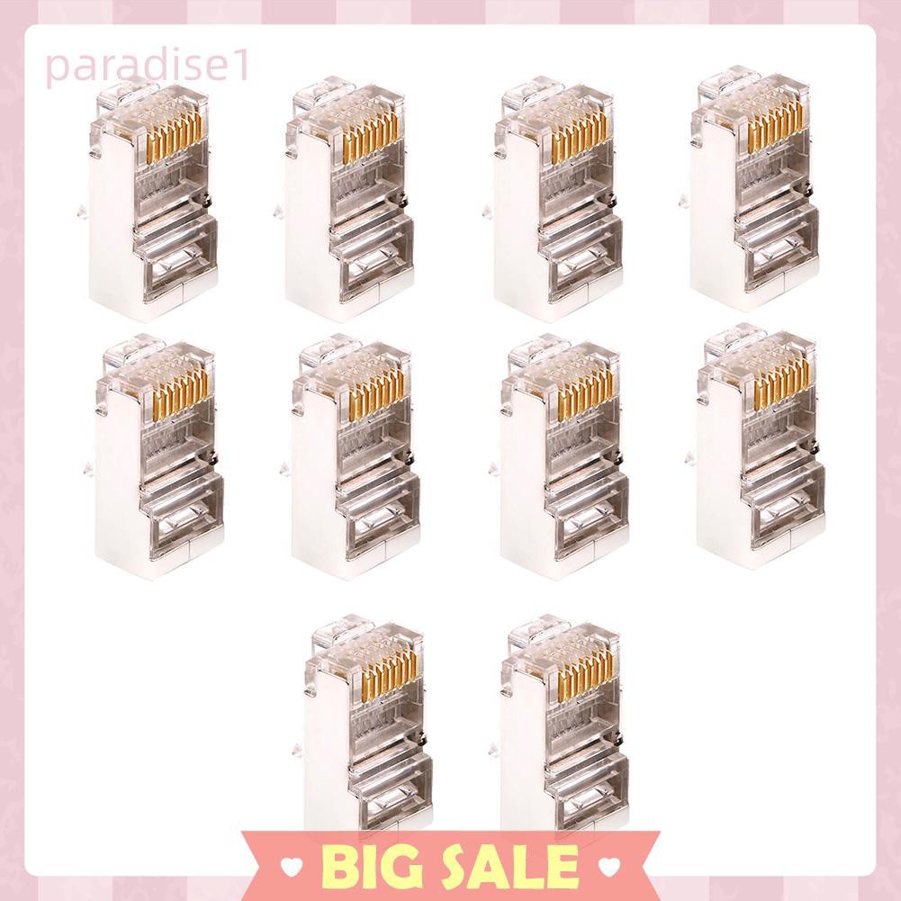 Đầu Nối Dây Cáp Mạng Cat6 Pha Lê RJ45 1 Cái