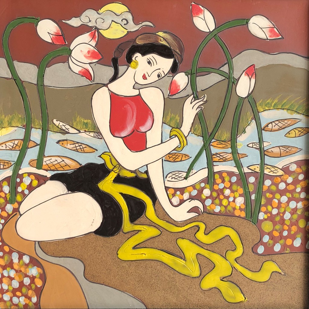Tranh Gốm Bát Tràng 48 x 48cm