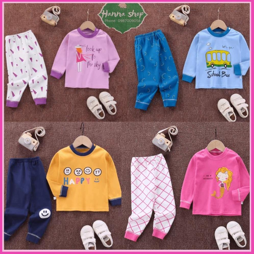 Bộ đồ thu đông, bộ ngủ cotton cho bé trai,bé gái từ 7- 22kg,hàng Quảng Châu chất đẹp