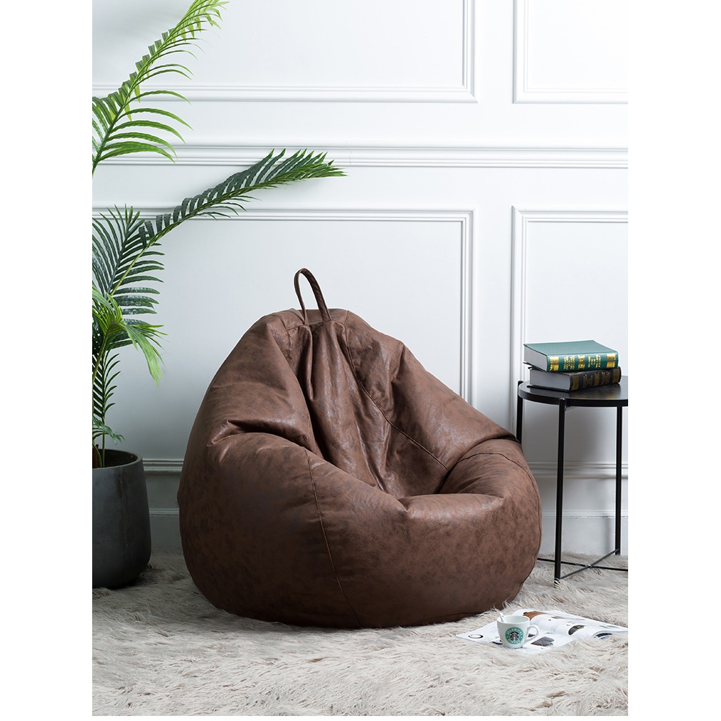 Ghế lười Trái Lê - Vải da Silimi- đã có hạt mút xốp- Sang trọng, dễ vệ sinh- Ghế beanbag hình trái lê có cấu tạo 2 lớp