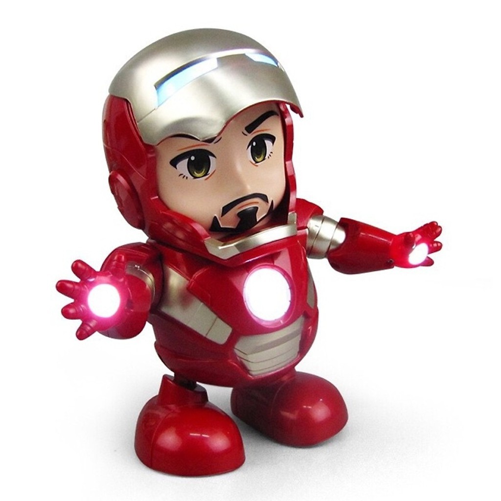 Robot Iron man nhảy múa có đèn nhạc