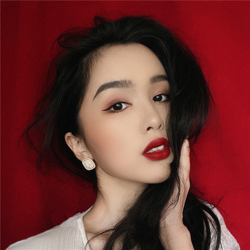 Bông Tai Mạ Bạc 925 Hình Vuông Đính Vỏ Sò Phong Cách Hong Kong Retro Nhật Bản