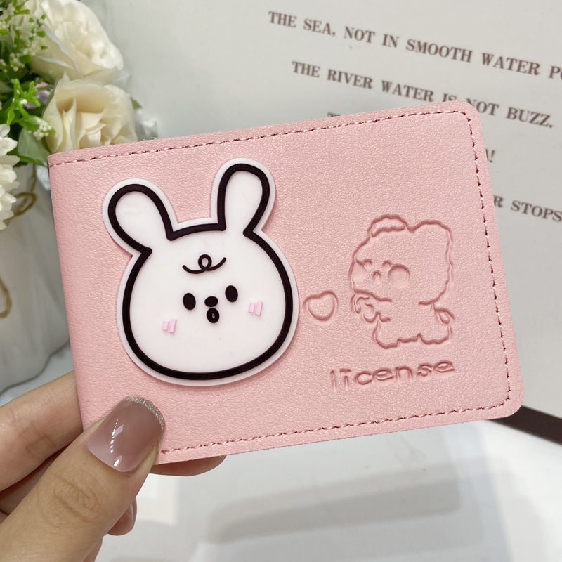 Ví da đựng bằng lái xe họa tiết hoạt hình sáng tạo dễ thương cho nữ