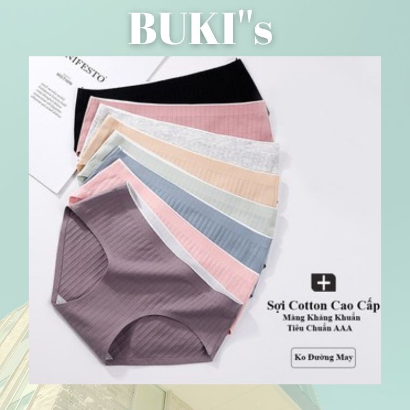 Quần Lót Nữ ❤️FREESHIP❤️ Quần Chip Nữ Cotton Gân Tăm Không Đường May- Quần Lót Kháng Khuẩn Cao Cấp