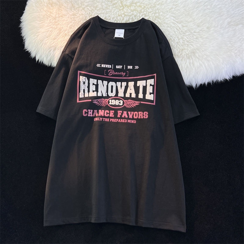 Áo Thun COZOK Tay Ngắn Dáng Rộng In Chữ Tiếng Anh Cá Tính Hợp Thời Trang