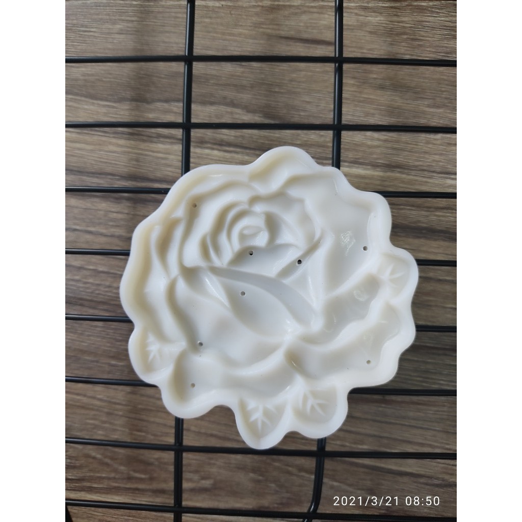 Bộ Khuôn Nén Lò Xo Làm Bánh Trung Thu Hoa Hồng 3D 150gr- 1 mặt